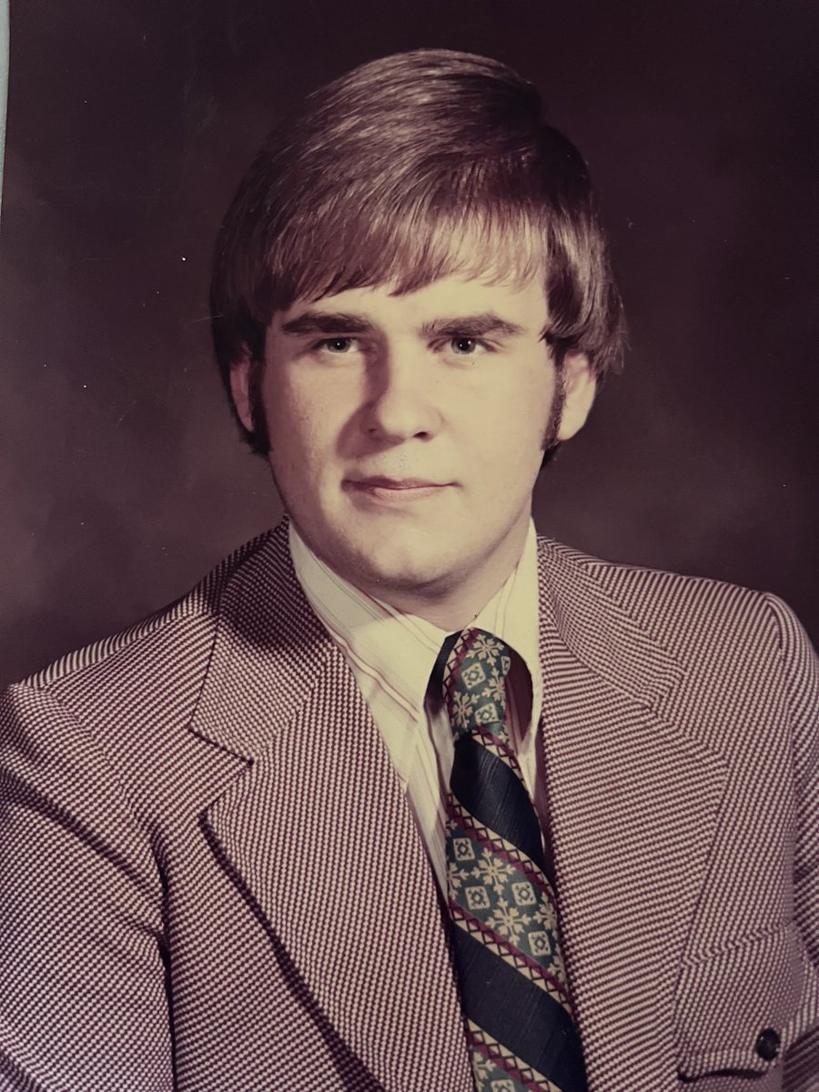 My freshman college picture from 1972. I had hair! 😂 #LeeUniversity