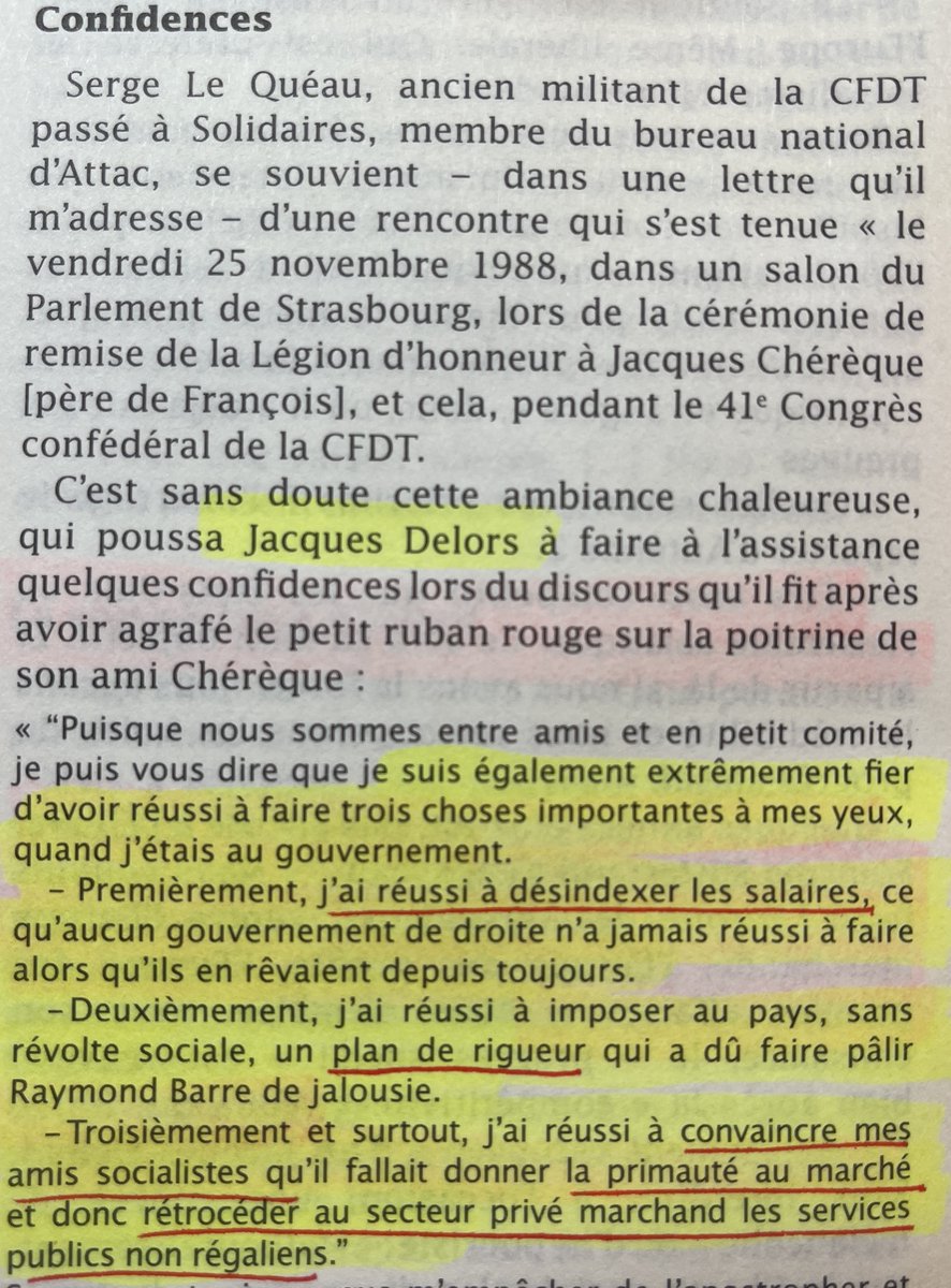 Etienne_Chouard's tweet image. 𝗔𝘃𝗲𝘂𝘅 𝗱𝘂 𝗱𝗶𝗮𝗯𝗹𝗲 𝘁𝗿𝗮𝗶̂𝘁𝗿𝗲𝘂𝘅, 𝗝𝗮𝗰𝗾𝘂𝗲𝘀 𝗗𝗲𝗹𝗼𝗿𝘀, 𝗹'𝗮𝗴𝗲𝗻𝘁 𝘀𝗲𝗰𝗿𝗲𝘁 𝗱𝗲𝘀 𝗽𝗮𝘁𝗿𝗼𝗻𝘀 𝗰𝗼𝗻𝘁𝗿𝗲 𝗹𝗲𝘀 𝘁𝗿𝗮𝘃𝗮𝗶𝗹𝗹𝗲𝘂𝗿𝘀
 𝘑𝘢𝘤𝘲𝘶𝘦𝘴 𝘋𝘦𝘭𝘰𝘳𝘴 (𝘢̀ 𝘥𝘦𝘴 𝘤𝘢𝘥𝘳𝘦𝘴 𝘥𝘦 𝘭𝘢 𝘊𝘍𝘋𝘛, 𝘦𝘯 1988) : 
« 𝗣𝘂𝗶𝘀𝗾𝘂𝗲…