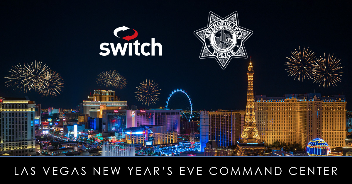 Switch is honored to once again host the @LVMPD’s New Year’s Eve command center providing infrastructure that allows law enforcement and public safety to monitor #NYE2023 celebrations. #VegasNYE