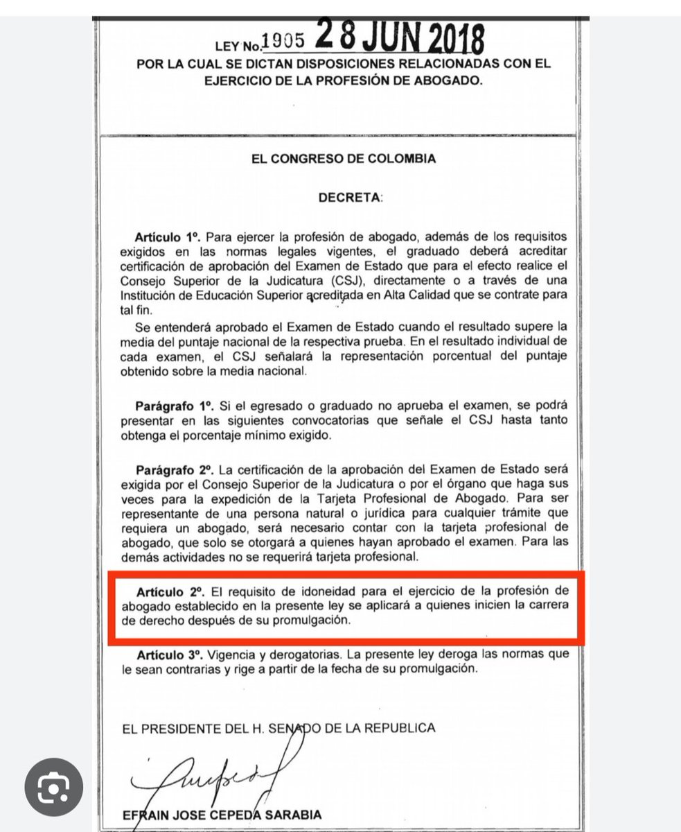 #LaCorteInforma | Se declara inconstitucional Art. 2 ley 28 de 2018, que establecía examen de idoneidad para estudiantes que iniciaban la carrera de derecho después de junio de 2018. Ahora, todo profesional del derecho debe presentar dicho examen.
St.028/23 M.P José Inocente B.