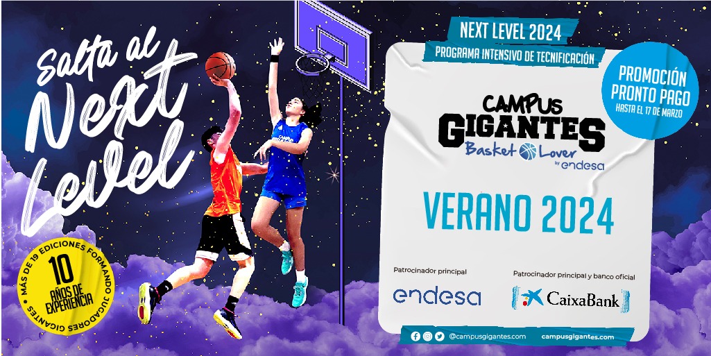 Ya conoces que habrá Campus Gigantes de verano 2024, con sedes ya conocidas... pero QUEREMOS MÁS.

💥 𝐒𝐀𝐋𝐓𝐀 𝐀𝐋 𝐒𝐈𝐆𝐔𝐈𝐄𝐍𝐓𝐄 𝐍𝐈𝐕𝐄𝐋 con el programa Next Level.

Entérate de las sedes disponibles (también con pronto pago): campusgigantes.com

#Juntosgigantes