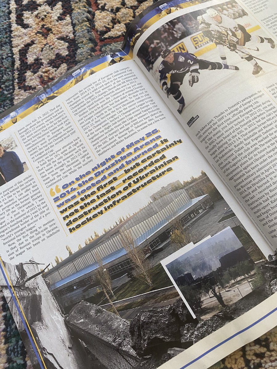 “Like so much else in the country, Ukraine’s hockey infrastructure has been decimated since the full-scale invasion of Russian troops in February 2022. But the spirit of the Ukrainian people has never wavered for a moment.” An important piece in @TheHockeyNews by @EugeneKolychev