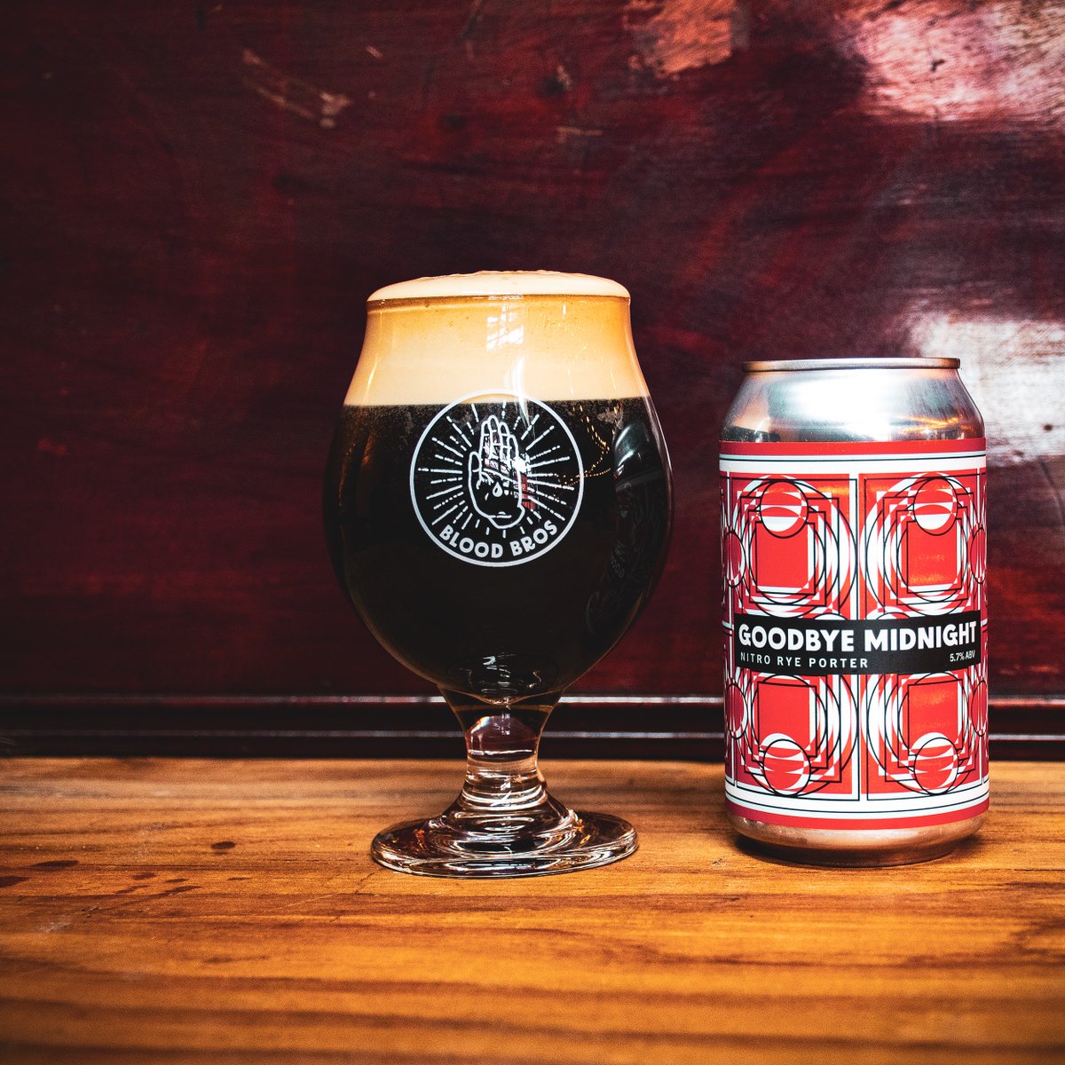 Our last release of 2023 is our first nitro rye porter! 
GOODBYE MIDNIGHT • 5.7% ABV

A collab with our friends at Matron, our porter has a smooth &amp; creamy body, with a light roast aroma and just a touch of layered spice &amp; bite. If loving rye is wrong, we never want to be right!
