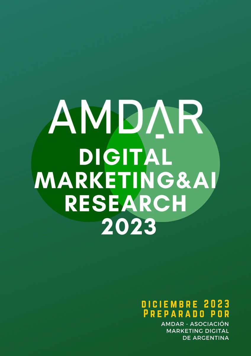 AmdarDigital's tweet photo. Ya salió el reporte Marketing Digital e IA Amdar 2023.
https://t.co/VmoFdw4qwu https://t.co/Tx0iefR0jO