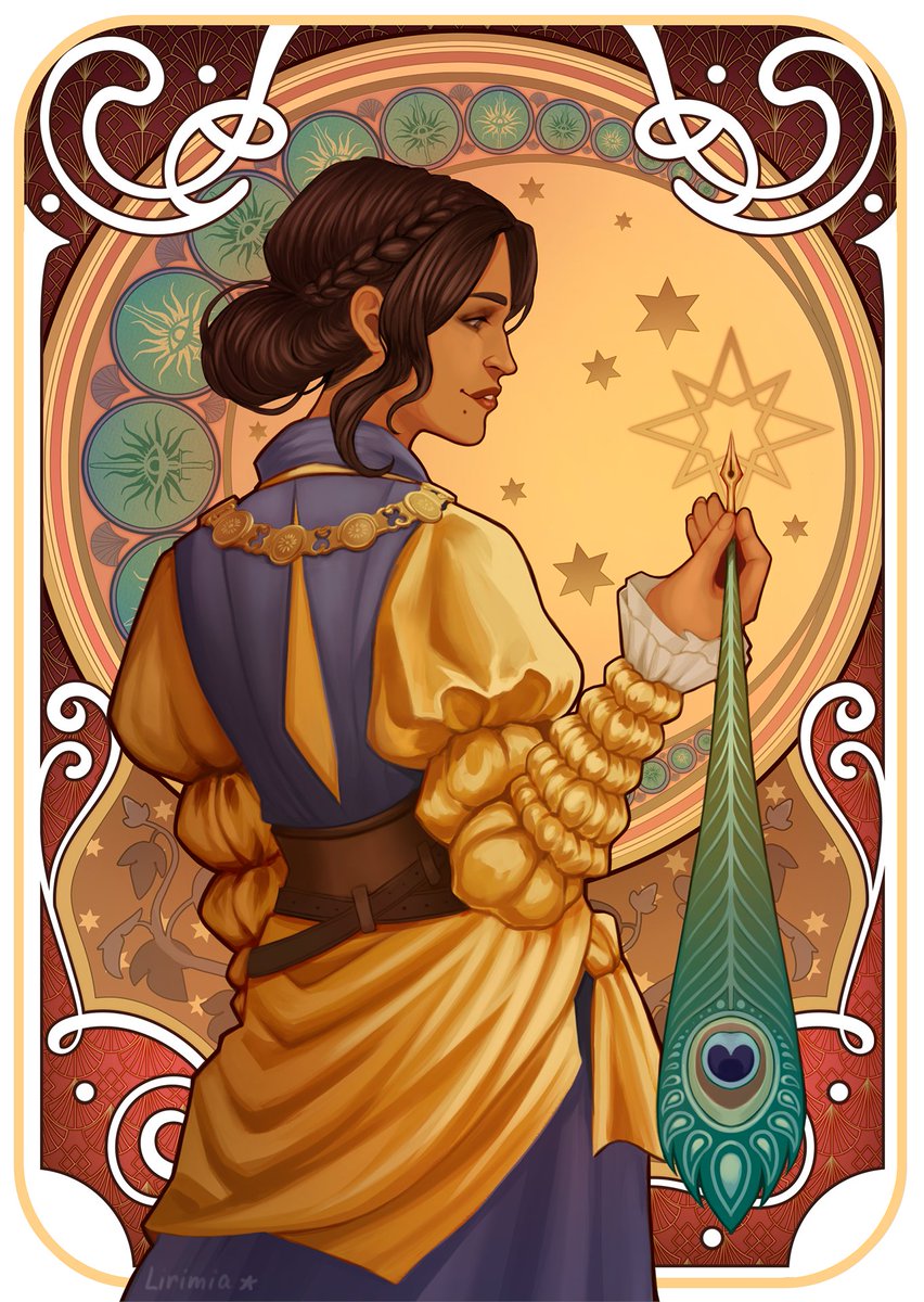 I was honored to draw gorgeous Josephine Montilyet for ukrainian #DragonAge artzine "The Coming Storm" <a href="/lunavisua/">Lunavis</a>