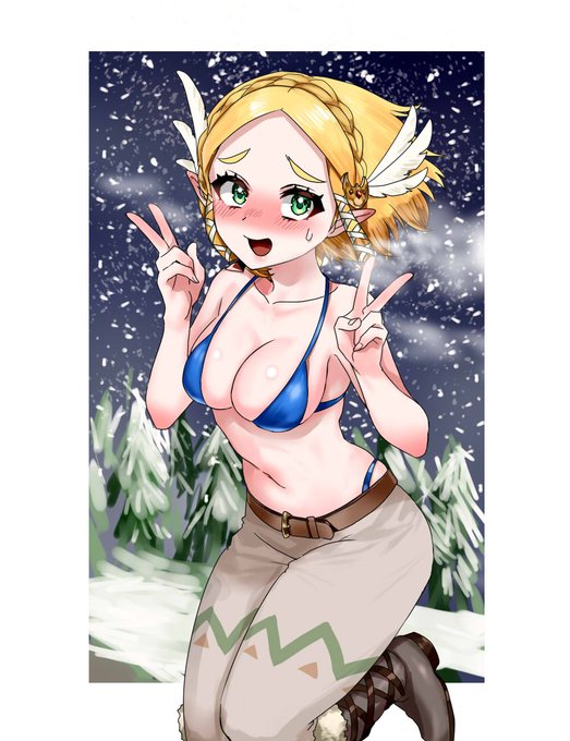 リトの羽毛服の防寒アピールを頼まれたゼルダ様 