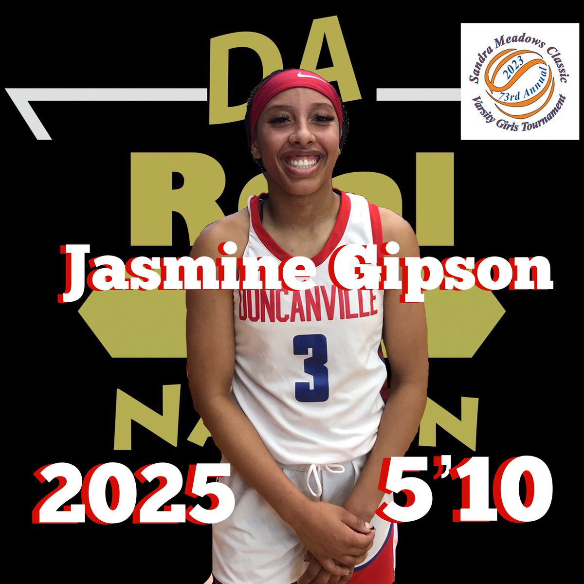 I’M HERE NOW!!! Live n Direct from Duncaville, Tx, its the 73rd Annual Sandra Meadows Classic: @pantherettesbb 2025 guard @JasmineG2025, 💪🏽 defender inside/out; 💪🏽skill set; good shooter; ultimate team player that COMPETES like her life’s on the line! #DaREALtallkNation