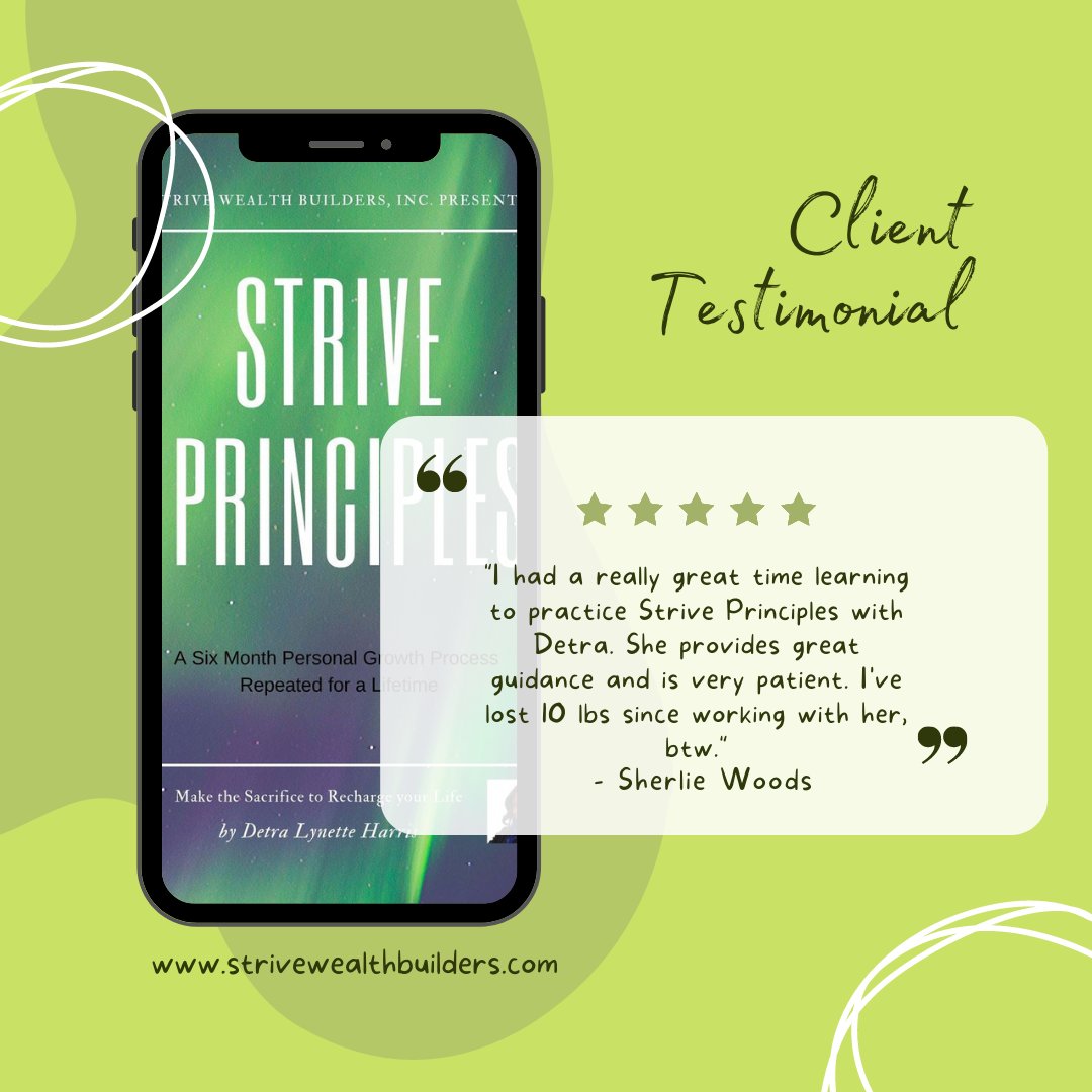 strive4wealth's tweet photo. There are many ways to learn and practice Strive Principles. We encourage members to start with personal development techniques which include learning how to apply Strive Principles to your daily life activities.

Join Strive today at https://t.co/I54LItiZO2 no membership fee. https://t.co/0Ti586OZHD