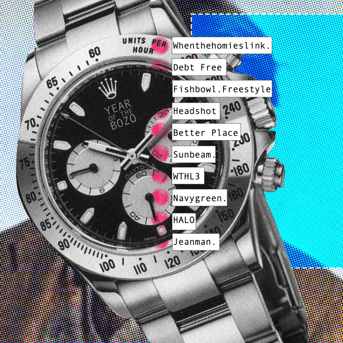 Year of the Bozo ⌚️ Everything I dropped this year all on one project out now 🥂 Shoutout The Homies, my momma and Kerri. Till next year 🫂