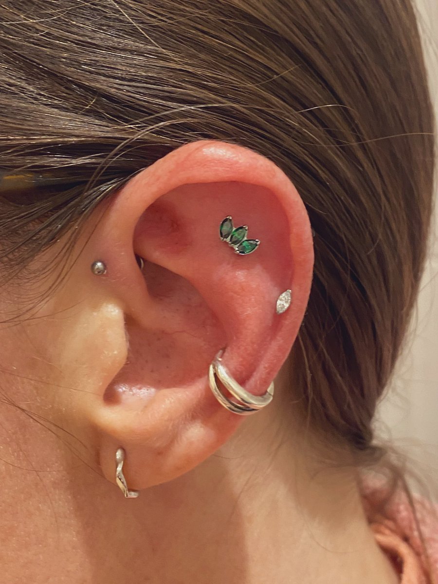 DrLucyJ's tweet photo. Three new piercings 🥰 https://t.co/F1V2U75Jgc
