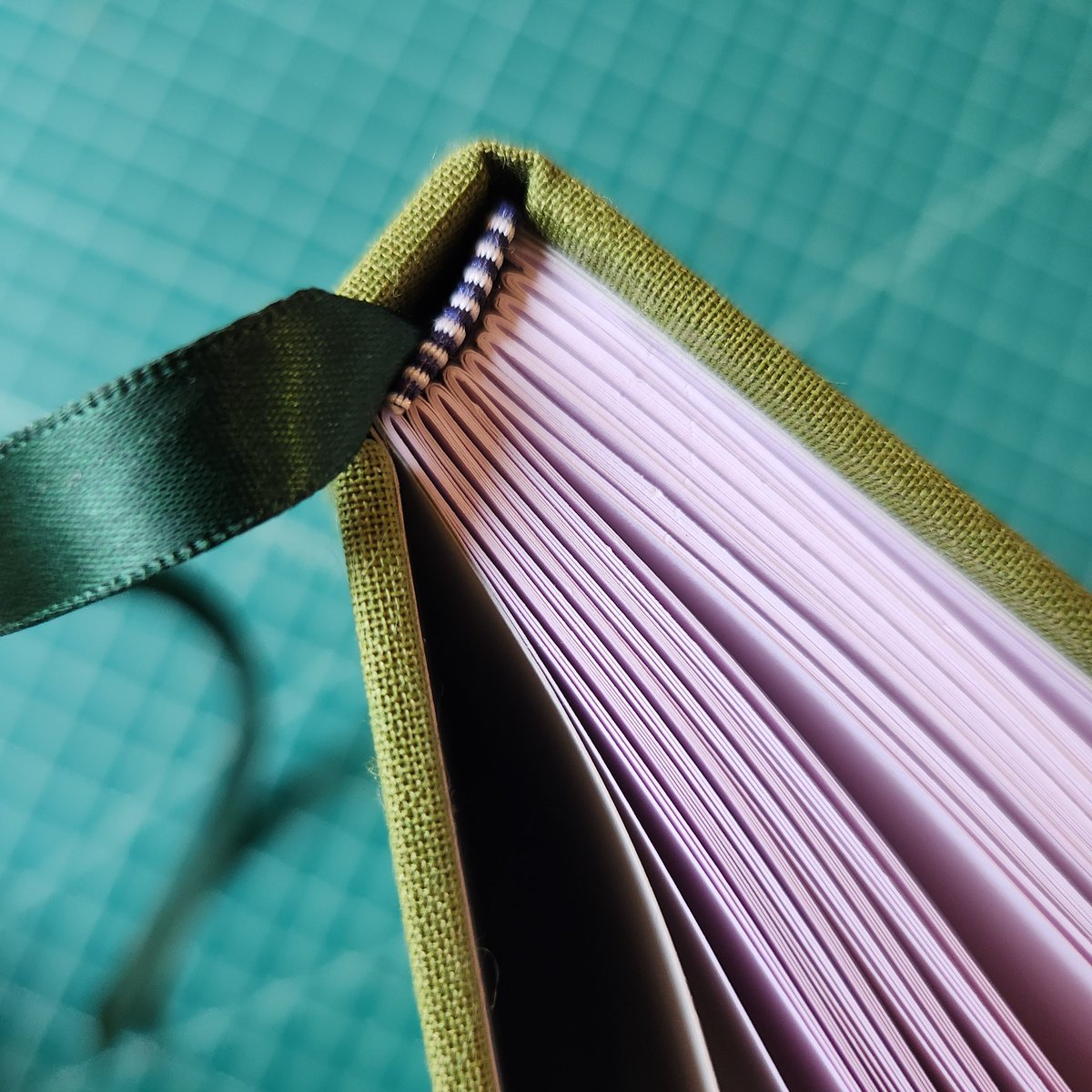I'm not completely happy with this one, but it will have to do. I really want to apprentice under someone who knows how to case bind with a little more precision than I currently know how to muster. #ammaking #ambookbinding #bookarts #bookbinding