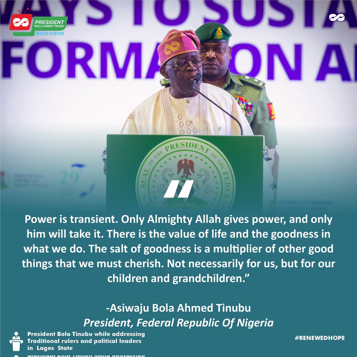 PBATMediaCentre's tweet photo. Quotes from President @officialABAT's meeting with political leaders and traditional rulers of Lagos State yesterday.

***Words on Marble*** https://t.co/GlZSlhlOCc