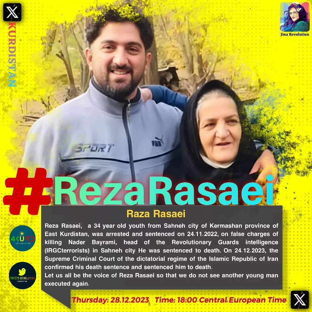 HejarDK's tweet photo. Save #RezaRasaei
#IraniansWantRegimeChange
#IRGCterrorists https://t.co/k8FMXT4sGD