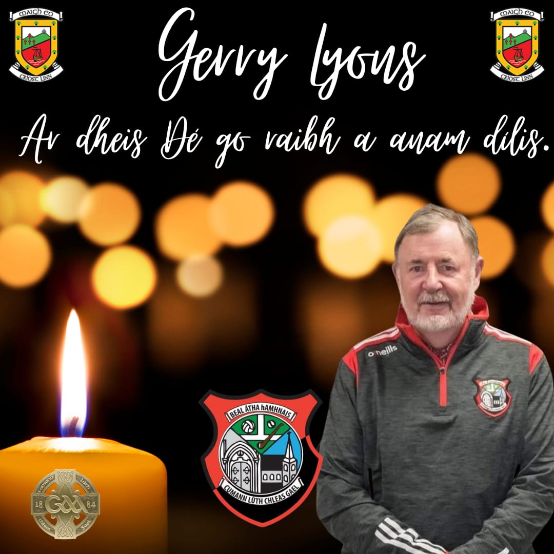 Mayo GAA wish to express our sympathy to the family of the late Gerry Lyons RIP Ballyhaunis GAA Club 

Funeral arrangements can be found here ⬇️⬇️
mayogaa.com/2023/12/28/ger…