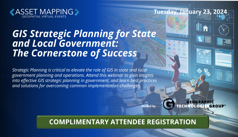 GIS Strategic Planning for State & Local Govt | Free webinar Jan 23
bit.ly/gtgplan
Attend to gain insights/learn best practices for effective GIS strategic planning in govt.
#assetmapping #GeoTechGroup #esri #CityofFairfield #CityofRoswellGA #gis #wgicouncil