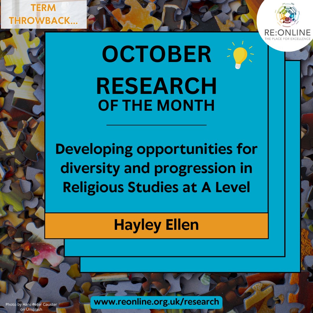 How can we improve the perception of Religious Studies (RS) at A Level within schools and colleges? Find out in our October Research of The Month! ⬇️ reonline.org.uk/research/resea… #Research #TeamRE #religion #worldviews #TeacherInspiration