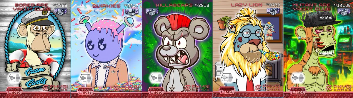 Series ZERO coming Q1 2024

Red foil base cards from our awesome 5 IP partners from great communities.
Keep an eye out for the limited edition inserts and parallel cards.

<a href="/BoredApeYC/">Bored Ape Yacht Club 🍌</a> 
<a href="/quirkiesnft/">Quirkies</a> 
<a href="/LazyLionsNFT/">Lazy Lions 👑</a> 
<a href="/killabearsnft/">KILLABEARS 🐻</a> 

#tradingcards 
#NFTtradingcards
#whodoyoucollect