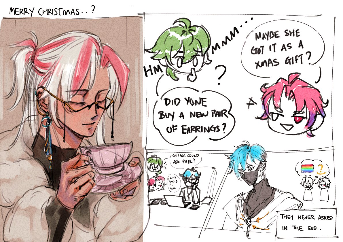 soryuuun's tweet photo. merry late chrimmas yonephel nation have this silly comic that stemmed from me wanting to draw cozy yone lmfao https://t.co/ObQn1At9oc