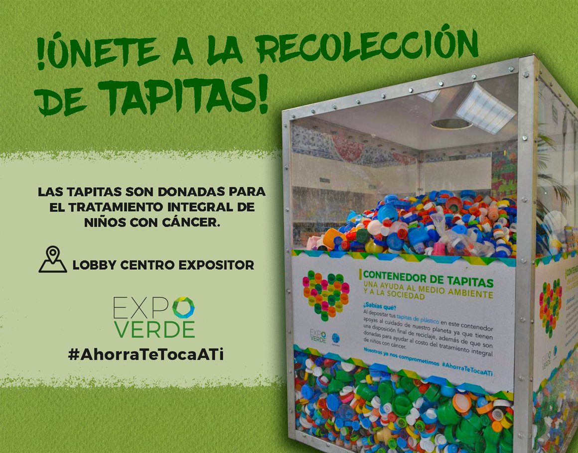 CExpositorPue's tweet photo. En nuestro compromiso con la sostenibilidad, contamos en el lobby para que deposites tus tapitas de plástico. Al reciclar, estás contribuyendo directamente a la reducción de residuos y al fomento de prácticas ecoamigables.
#AhorraTeTocaATi #ExpoVerde https://t.co/fLjYFBuSvT