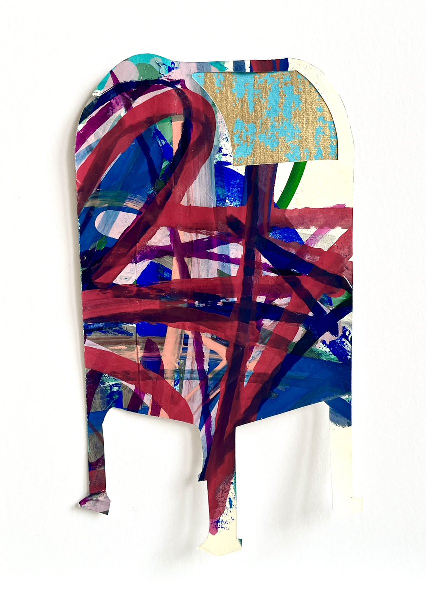 LukeFirleStudio's tweet photo. New old art work 
Mailbox #2 
123456789101112 Osage House
2020 - 23
Acrylic &amp; Marker on Hand Cut Drawing paper with Decorative paper 
#emergingartist #contemporaryartist #contemporaryart https://t.co/wKEbeVwhOl