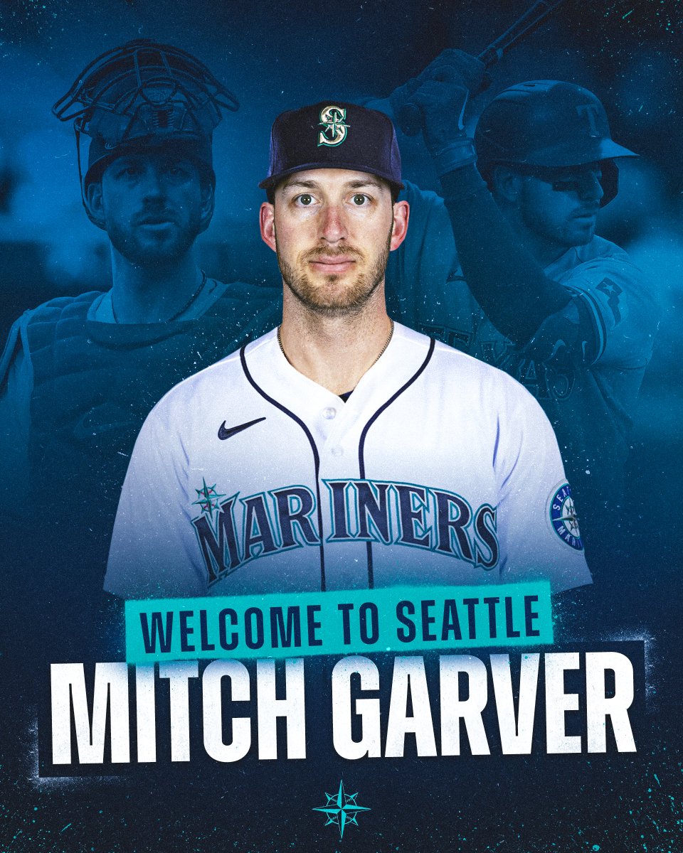 Mariners's tweet photo. Adding some Garv-sauce to the squad ๐
We have signed C/DH Mitch Garver to a 2-year contract through 2025 with a mutual option that runs through the 2026 season.
๐ https://t.co/slXA00YraU https://t.co/bAj9GW3hTc