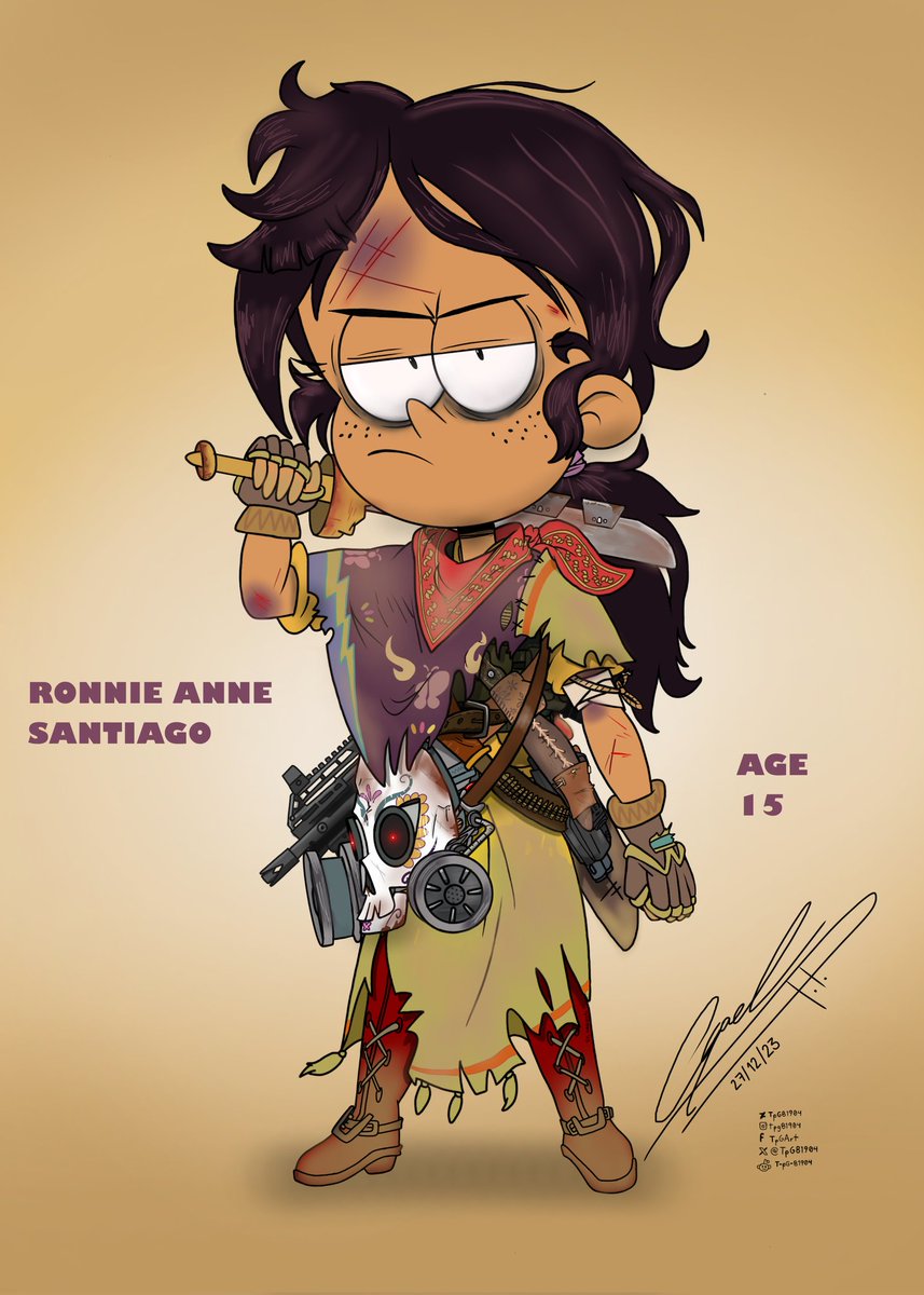TpG81904's tweet photo. Post-apocalyptic Ronnie Anne (Nuked! AU), It is the beginning of a series of designs that have been floating around in my head since 2017, I hope you like it. ☢️💀
#theloudhouse #TheLoudHouse #AU #nukedAU #postapocalyptic #RonnieAnneSantiago #TLHAU #TheLoudHousefanart https://t.co/0TZA6CEZMI