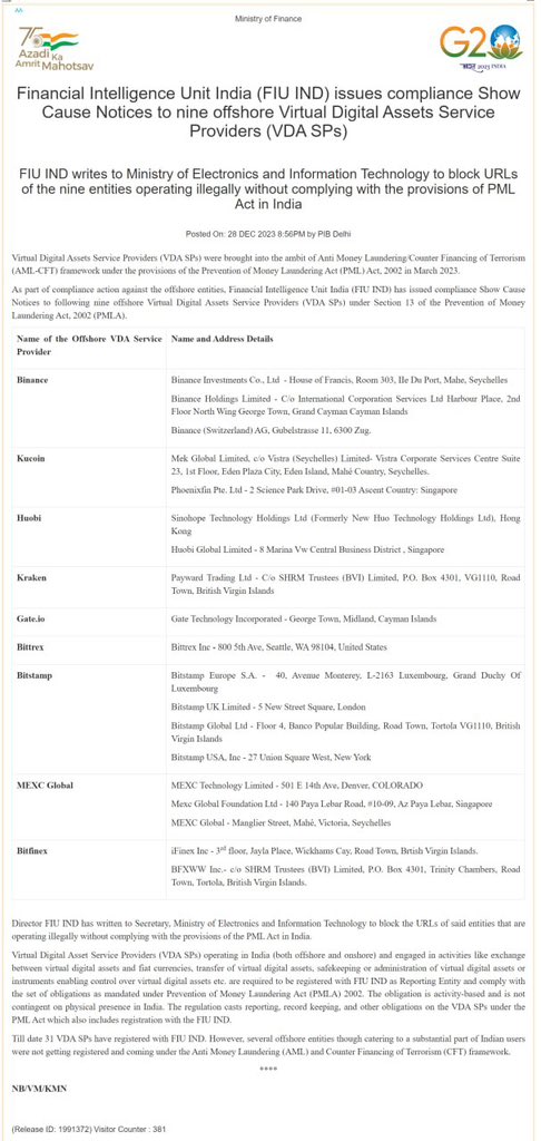 sujitanaj's tweet photo. @binance @cz_binance today I see a document about block your Binance exchange URL By Government of India, kindly regurd us what should we do.. https://t.co/YKKDwJhjGF