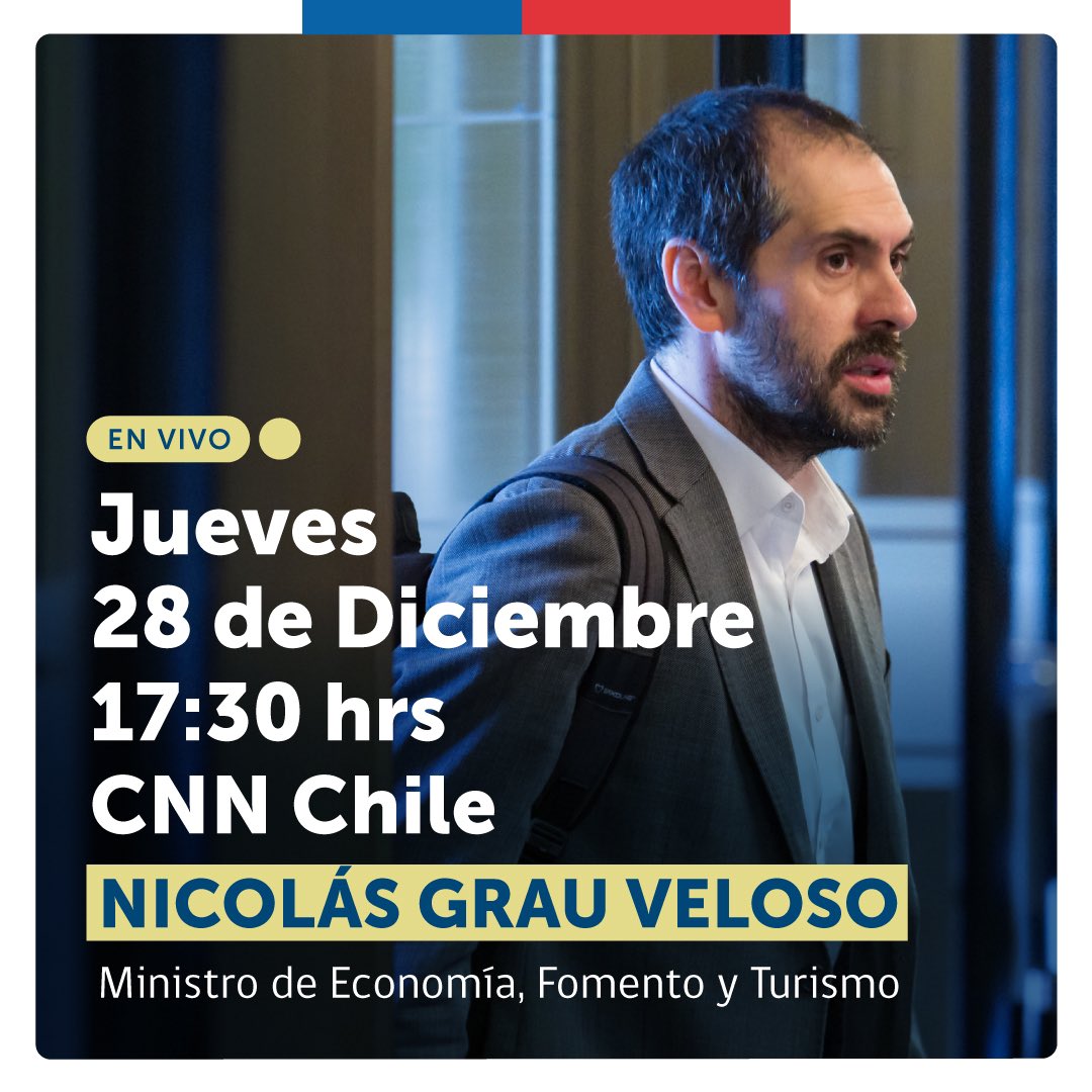 Desde las 17:30 el ministro de Economía <a href="/nico_grau/">Nicolás Grau Veloso</a> estará en <a href="/CNNChile/">CNN Chile</a> 📺

👉 En vivo por: cnnchile.com