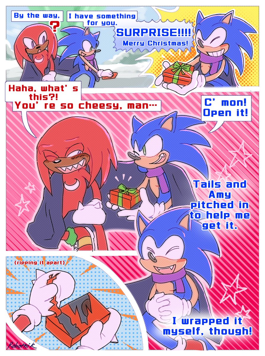 papyrusisdabest's tweet photo. Gift-giving ….🎄
{ #sonic #sonknux mini comic} https://t.co/22U5ZF0yuy