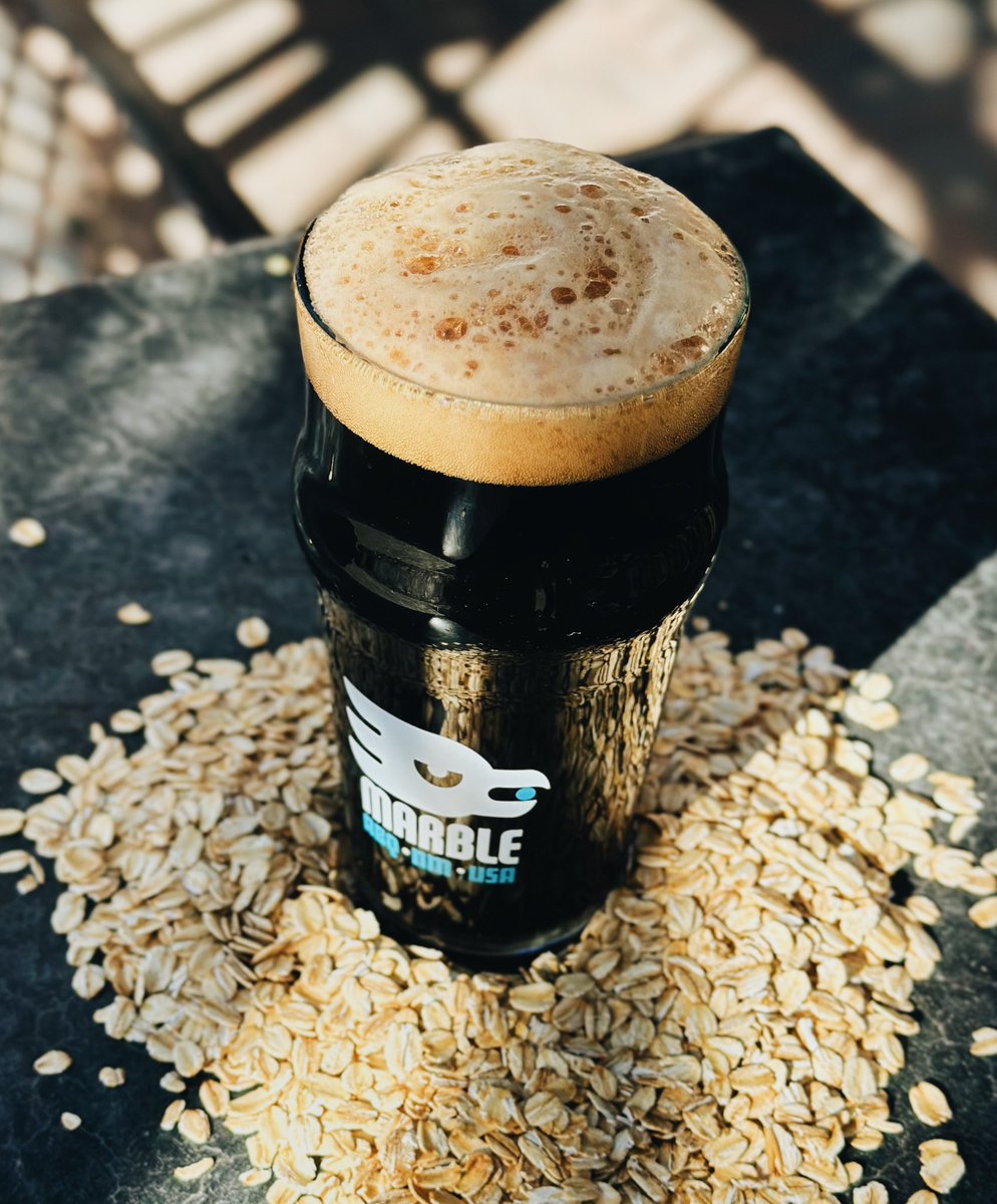 ☕️ NOW ON TAP ☕️
Óatale • A combination of oats and dark roasted malts bring a molasses, espresso like sensory exbeerience to this robust offering.  
ABV: 5.7%

Now available at all taprooms!

#oatbeer #oatmealstout #craftstout #stoutseason #abqbeer #nmbeer #marblebrewery