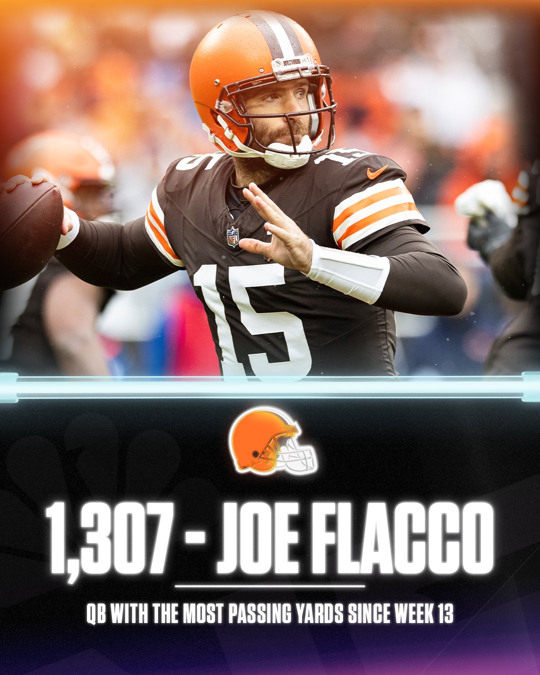 Sunday Night Football on NBC on X: "Joe Flacco's averaging over 300 yards a game! https://t.co/F6N5Em02dy" / X