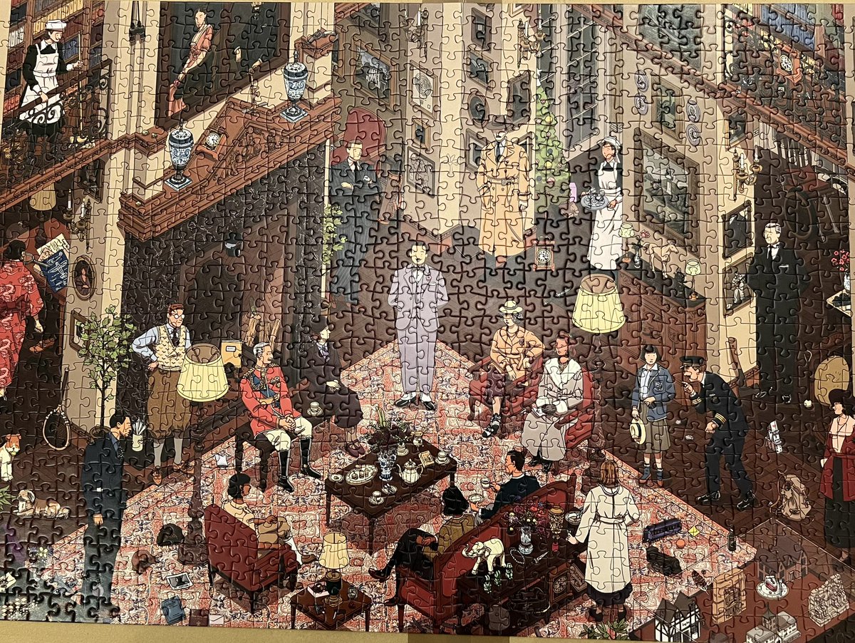 One jigsaw down -  another to go! Hercule Poirot is one of my favourites! @agathachristie @Wstones_Forest @RayHaydenAW