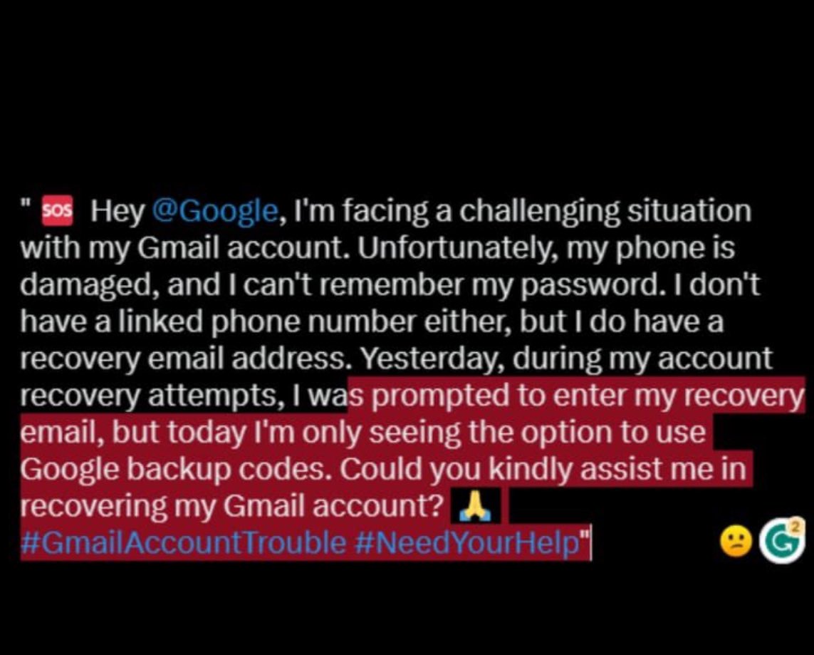 Brahman_kings_'s tweet photo. @gmail @gamil @GoogleIndia, I’m locked out of my Gmail account and need some assistance with account recovery. Tried the usual methods.but now I’m hand?🙏
#HelpNeeded #GmailRecovery”
Please read this image https://t.co/HezDD6RULF