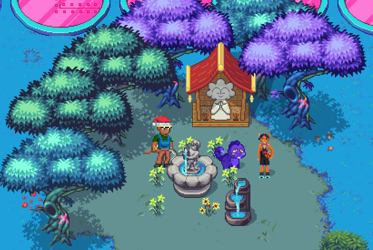 warlock_w3's tweet photo. Just got a new @pixels_online UGC "Atia Shrine" and it loved it!. Thanks @axieSoyllo and @sirasmophel for this amazing gift! https://t.co/MSl7mgRo4S