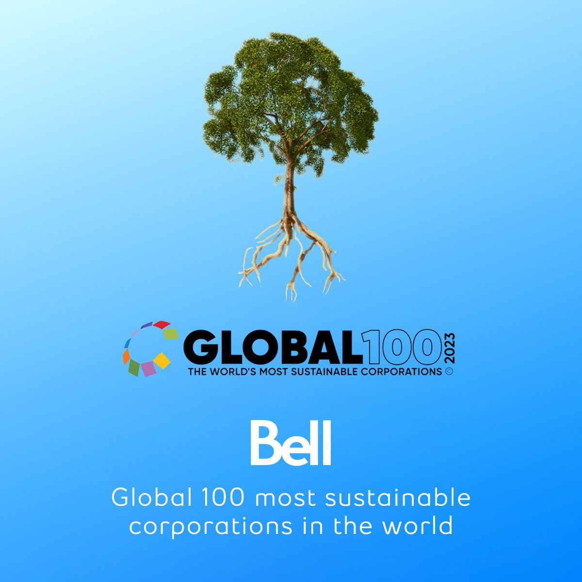 Bell has been ranked 42nd on the 2023 Global 100 list of the world’s most sustainable corporations. Congratulation to my #TeamBell colleagues for your commitment towards creating a sustainable future. #BellforBetter #IWorkAtBell