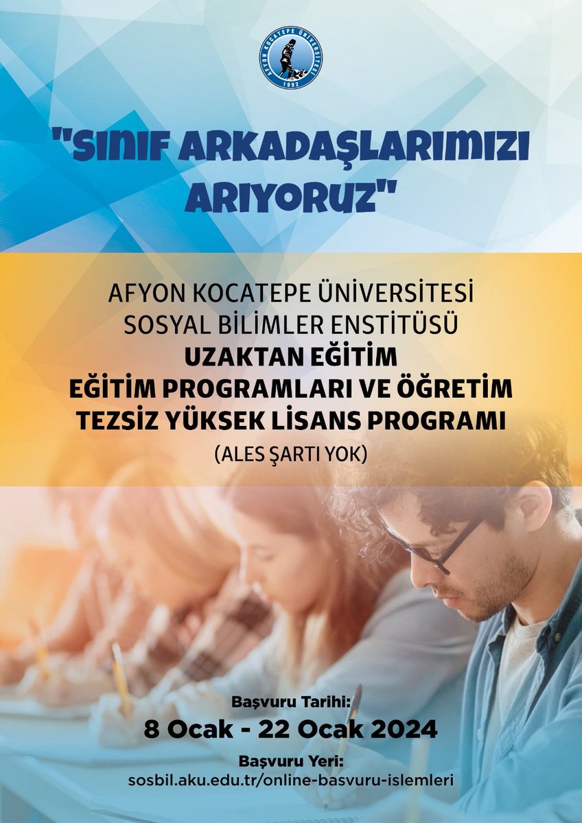sosbil.aku.edu.tr/online-basvuru…   ⁦<a href="/Karakas1969/">Mehmet Karakaş</a>⁩ ⁦@MuratPekerAKU⁩ ⁦⁦<a href="/suaybemmi/">Suayip Ozdemir</a>⁩ ⁦<a href="/kocatepeuniv/">Afyon Kocatepe Üniversitesi</a>⁩