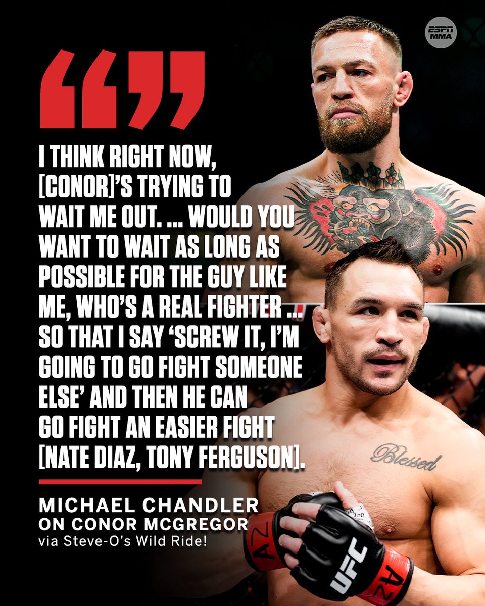 Michael Chandler thinks Conor McGregor is strategically prolonging the process to avoid their matchup.