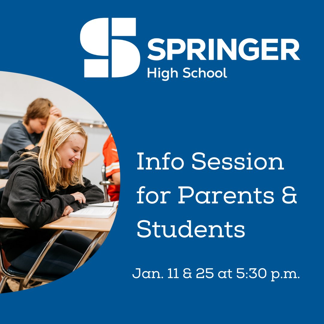 SpringerLD's tweet photo. Looking for a high school where your student with ADHD, dyslexia or executive functioning challenges can truly BE SEEN? Learn more about Springer High School at our info sessions January 11 &amp; 25 at 5:30 p.m. Students and parents are both welcome! https://t.co/FVoCQSVrtE