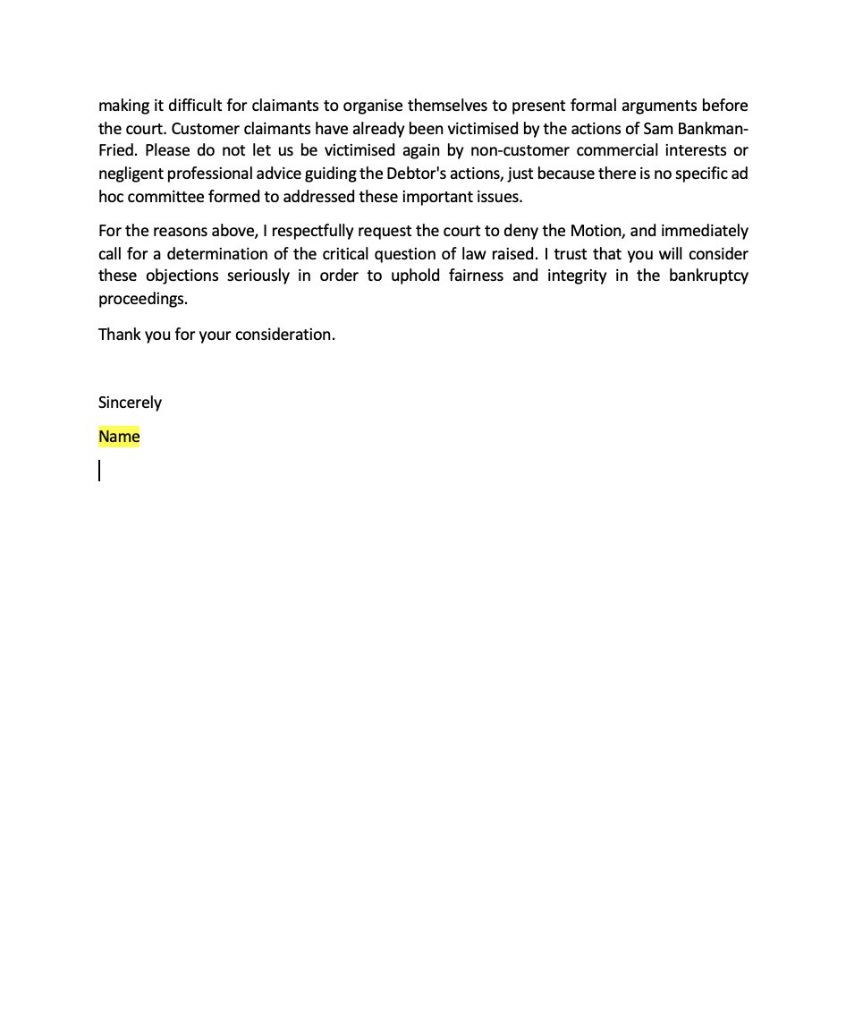 Sunil (FTX Creditor Champion) tweet media