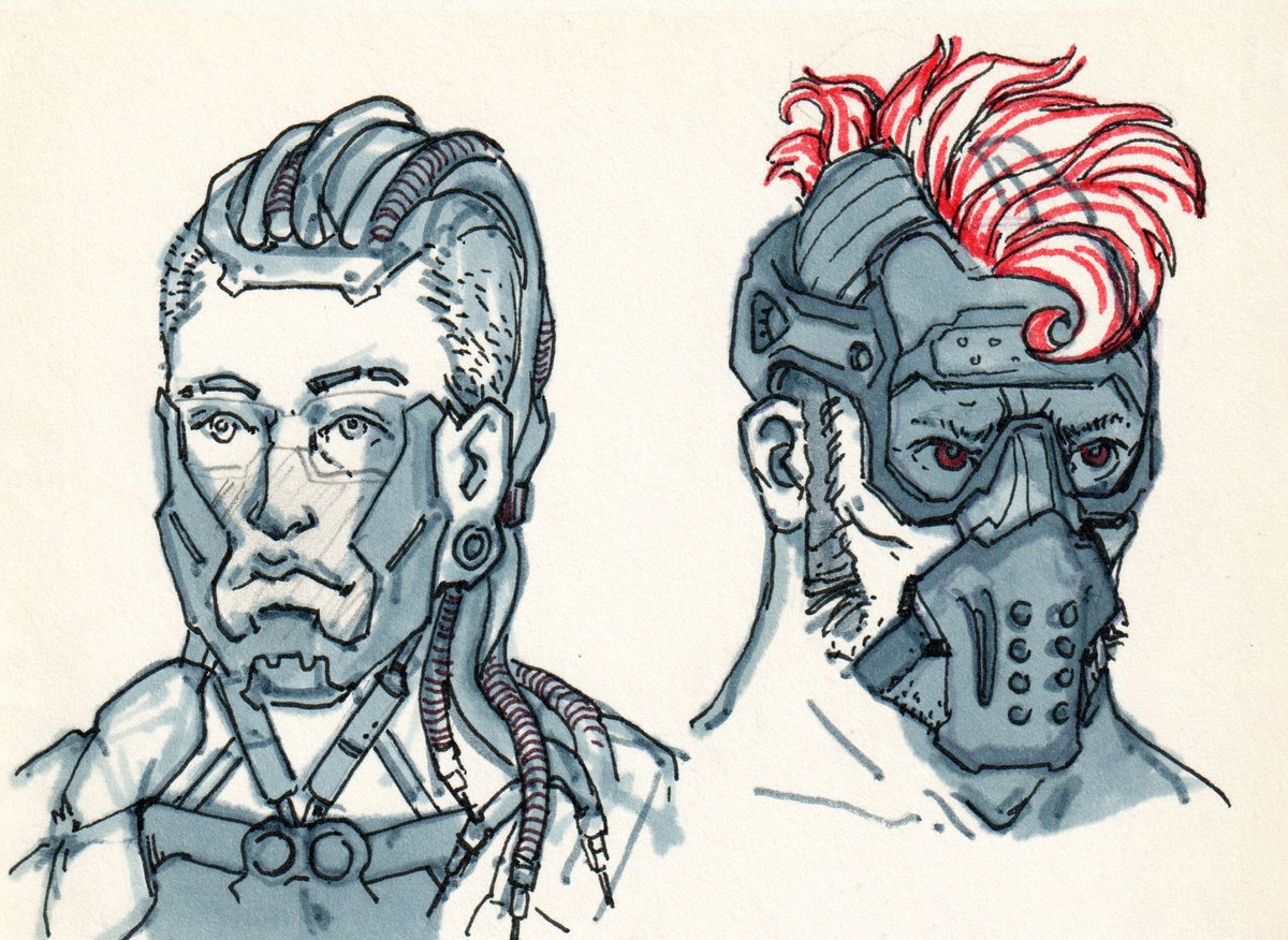 Сайфай-тамплієр та його сусіди по всесвіту. Саме він мені досі подобається, можна докрутити до якоїсь цікавої ідеї. Раніше мене несло до пошуку "вшир". Зараз розумію, що будь-які роботи дають глибину, коли складають серію. #sketchbook #conceptart #oldschool