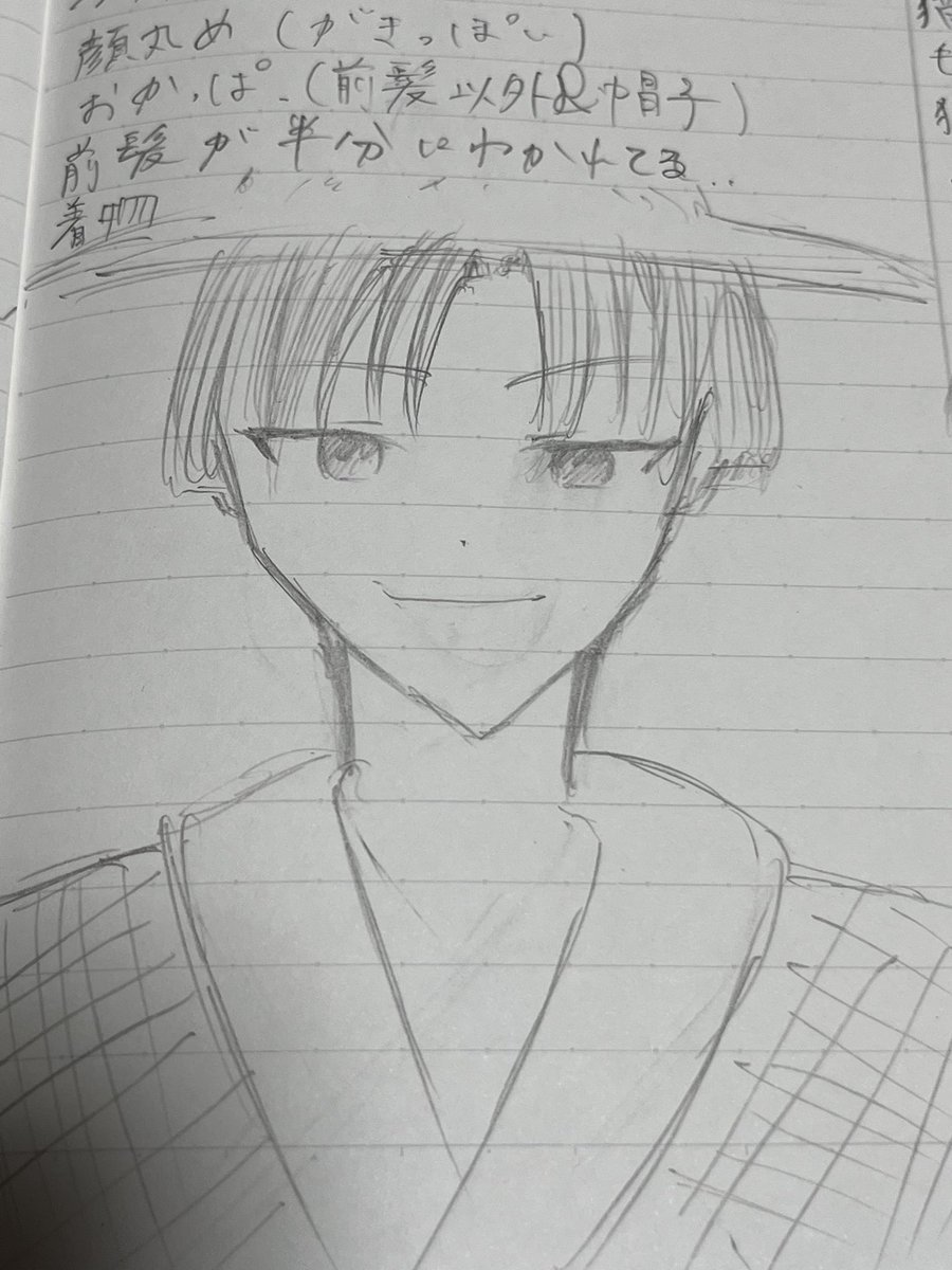 ken3desu3's tweet photo. 兄貴にキャラのヒントを5個出してもらってキャラを描くチャレンジしてたらいそうなャラ生まれたwww https://t.co/dOUJPo4tJJ