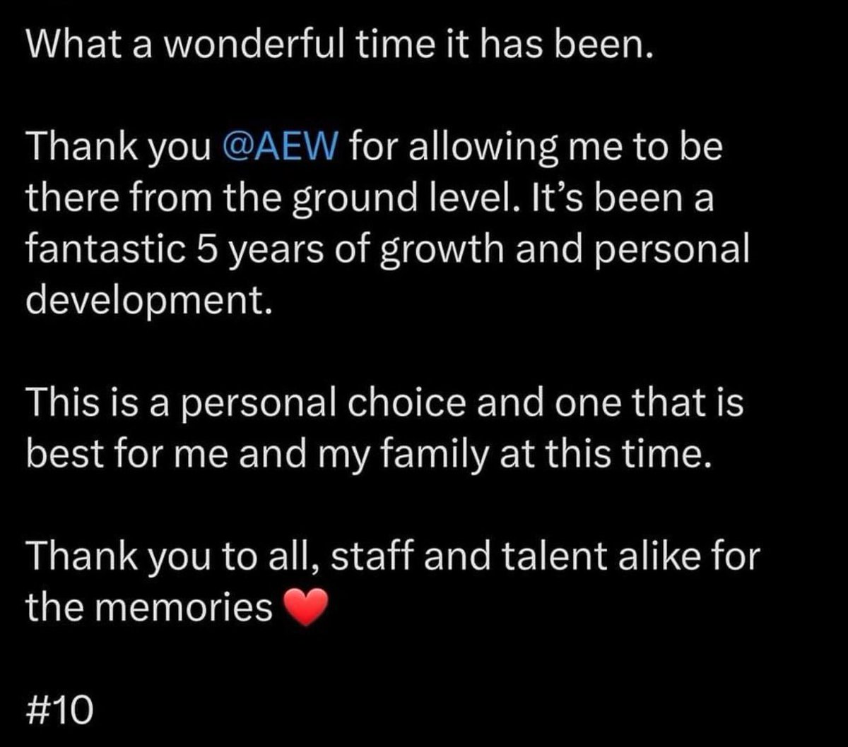 Shawn Spears has announced he is leaving AEW 

#shawnspears #aew #chrisjericho #youngbucks #aewdynamite #allelitewrestling #jonmoxley #mjf #kennyomega #darbyallin #tyedillinger #wwe #wrestling #hangmanpage #ftr #nxt #matthardy #codyrhodes #tullyblanchard #prowrestling