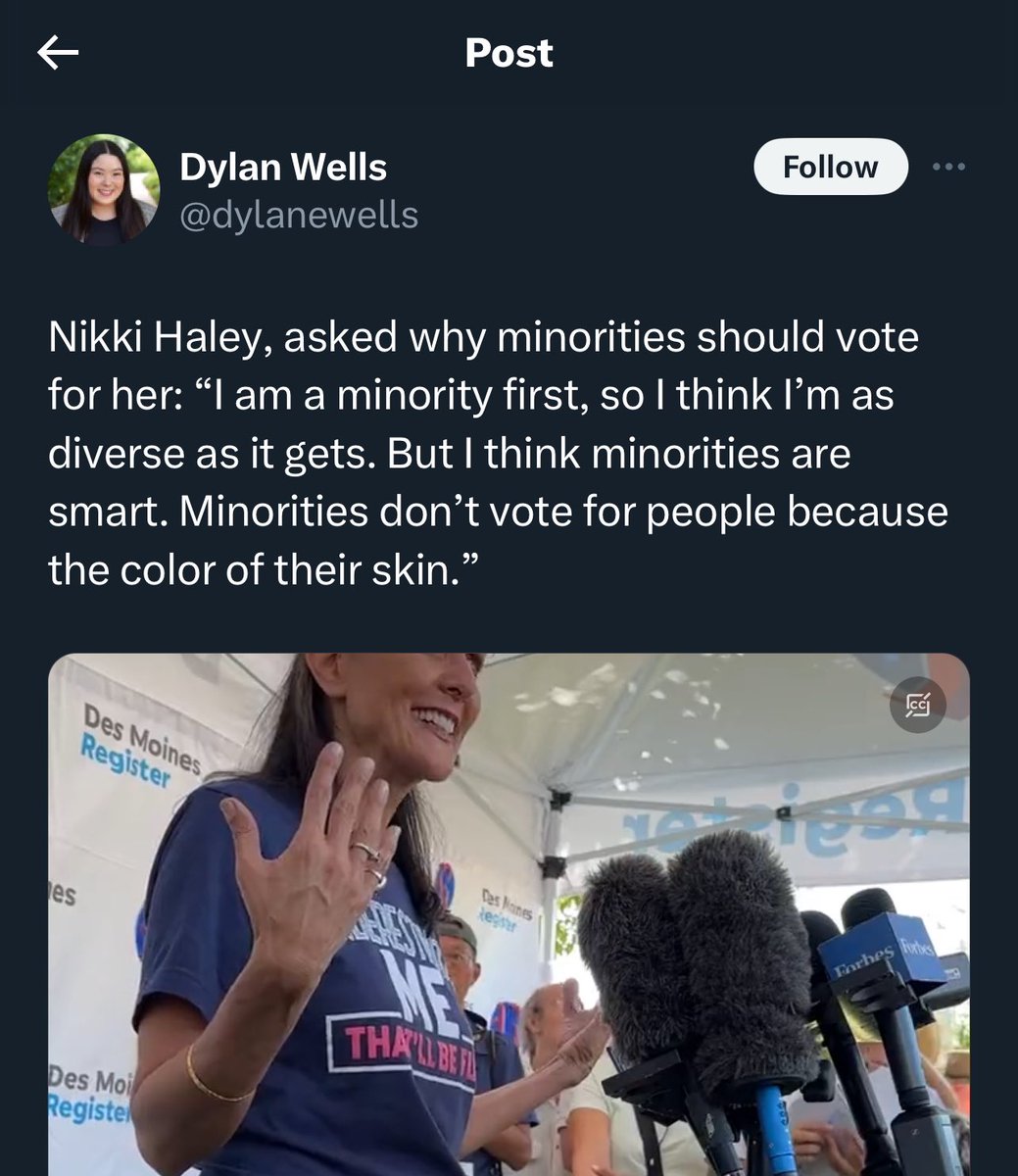 Nimrata Nikki Haley is a typical republican unequipped to talk about Black people, white supremacy, or even American history. She’s what my grandparents called “an educated fool.” In a nation of educated and uneducated fools, Nikki Haley stands out. S t f u about us, Nikki