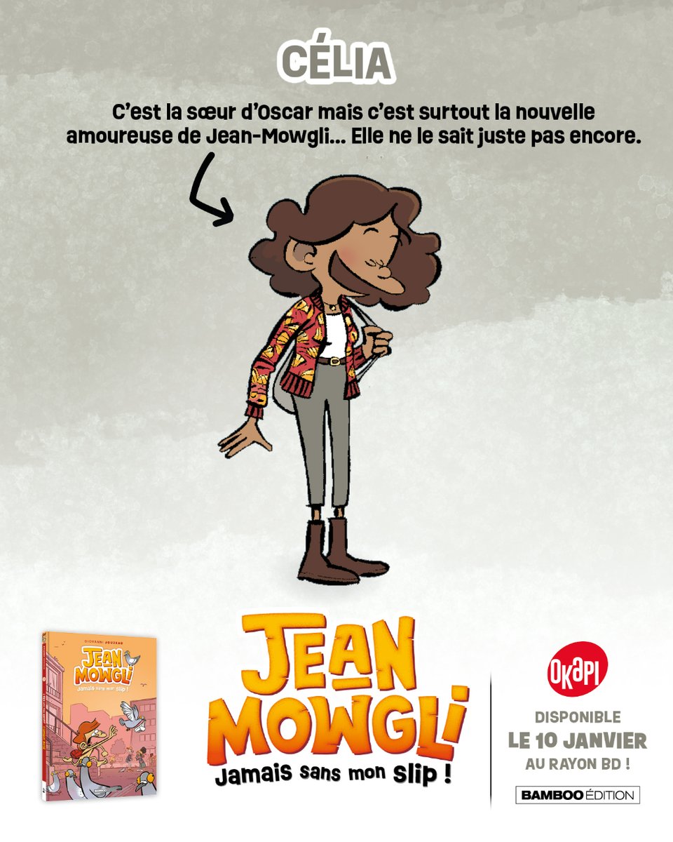bamboo_edition's tweet photo. 🎒 Jean-Mowgli aussi se prépare à la rentrée de janvier ! Découvrez ses nouveaux camarades de collège : Oscar, Célia et Théa ! 😍
👉 De nouvelles aventures vous attendent le 10 janvier, avec le tome 2 de Jean-Mowgli !
En collaboration avec @OkapiMagazine. ⤵️ https://t.co/iHgKecBWyy