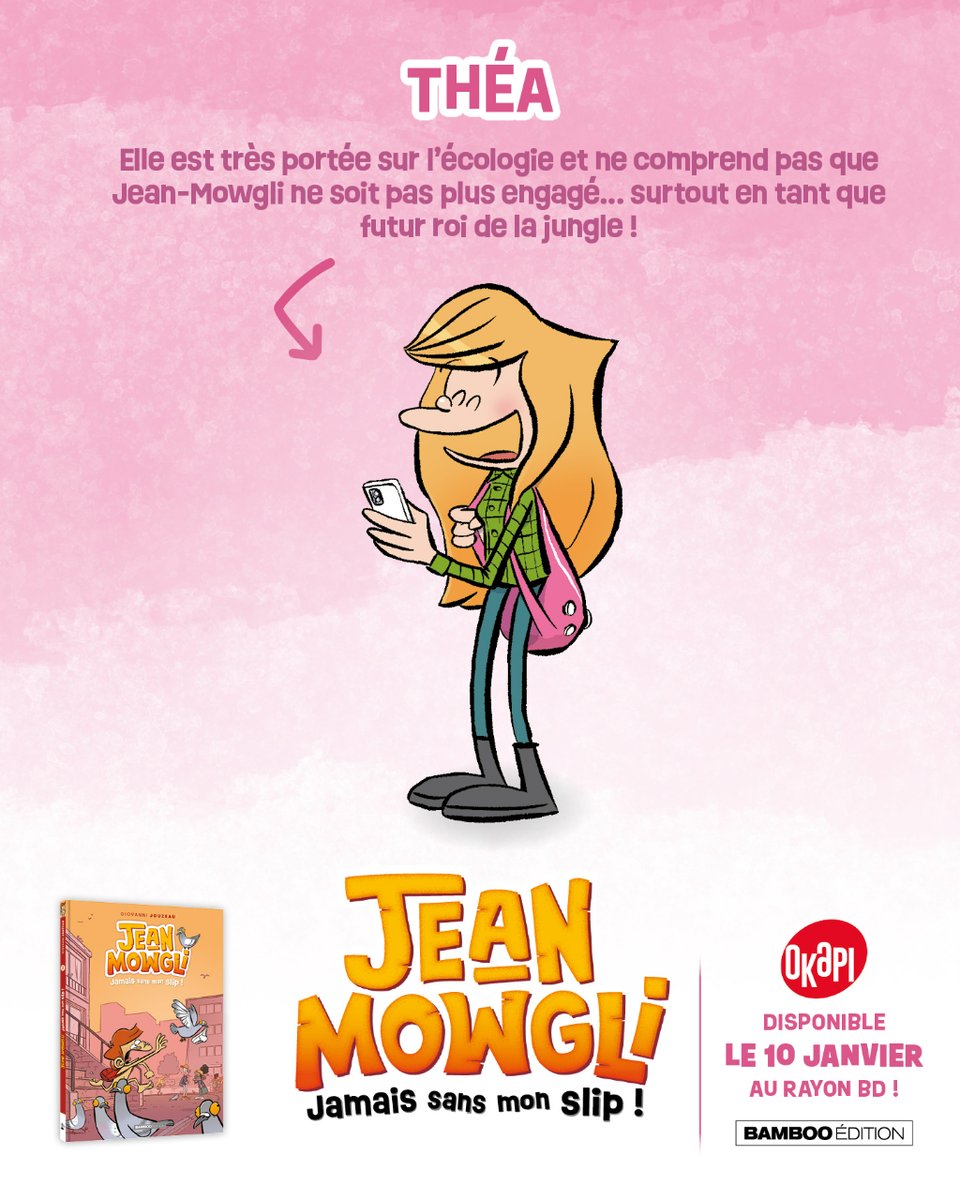 bamboo_edition's tweet photo. 🎒 Jean-Mowgli aussi se prépare à la rentrée de janvier ! Découvrez ses nouveaux camarades de collège : Oscar, Célia et Théa ! 😍
👉 De nouvelles aventures vous attendent le 10 janvier, avec le tome 2 de Jean-Mowgli !
En collaboration avec @OkapiMagazine. ⤵️ https://t.co/iHgKecBWyy