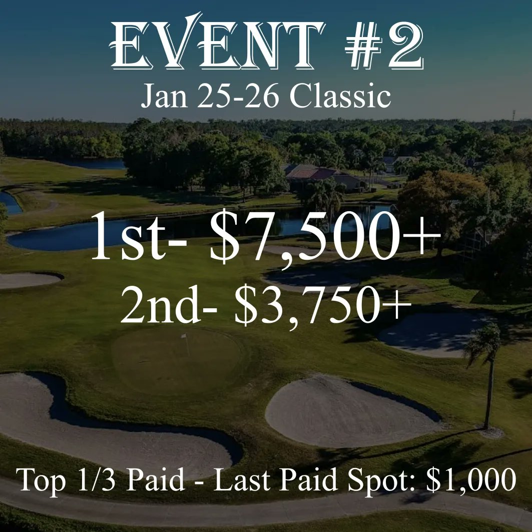 RollingRedGolf's tweet photo. The first 2024 event is coming -
Giving out a total of $10,000+ to 1st Place!

Registration opens January 1st
Limited to 72 Pros &amp; 12 Amateurs

Learn More &amp; Register
https://t.co/gN3gLNH9ie

-

#golf #golfpro #golftournament #collegegolf #ncaagolf https://t.co/AgQ8csR16l