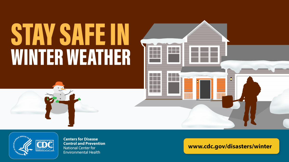 Winter is HERE. Follow these tips from @CDCgov to stay safe and warm, indoors and outdoors. bit.ly/3M8rHVs #PrepYourHealth