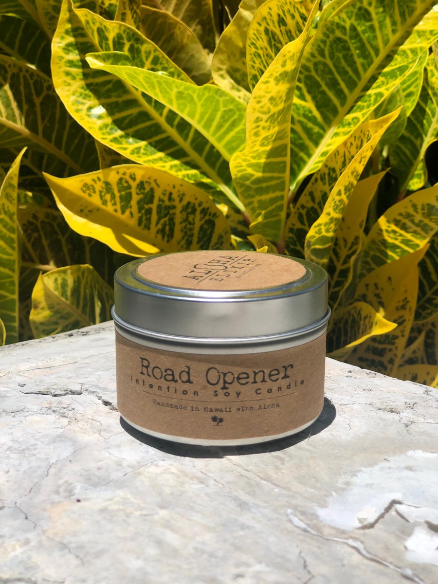 AlohaElixir's tweet photo. Open yourself up to new opportunities with our Road Opener Soy Intention Candle. #AlohaElixir https://t.co/K9Zyub1BhR