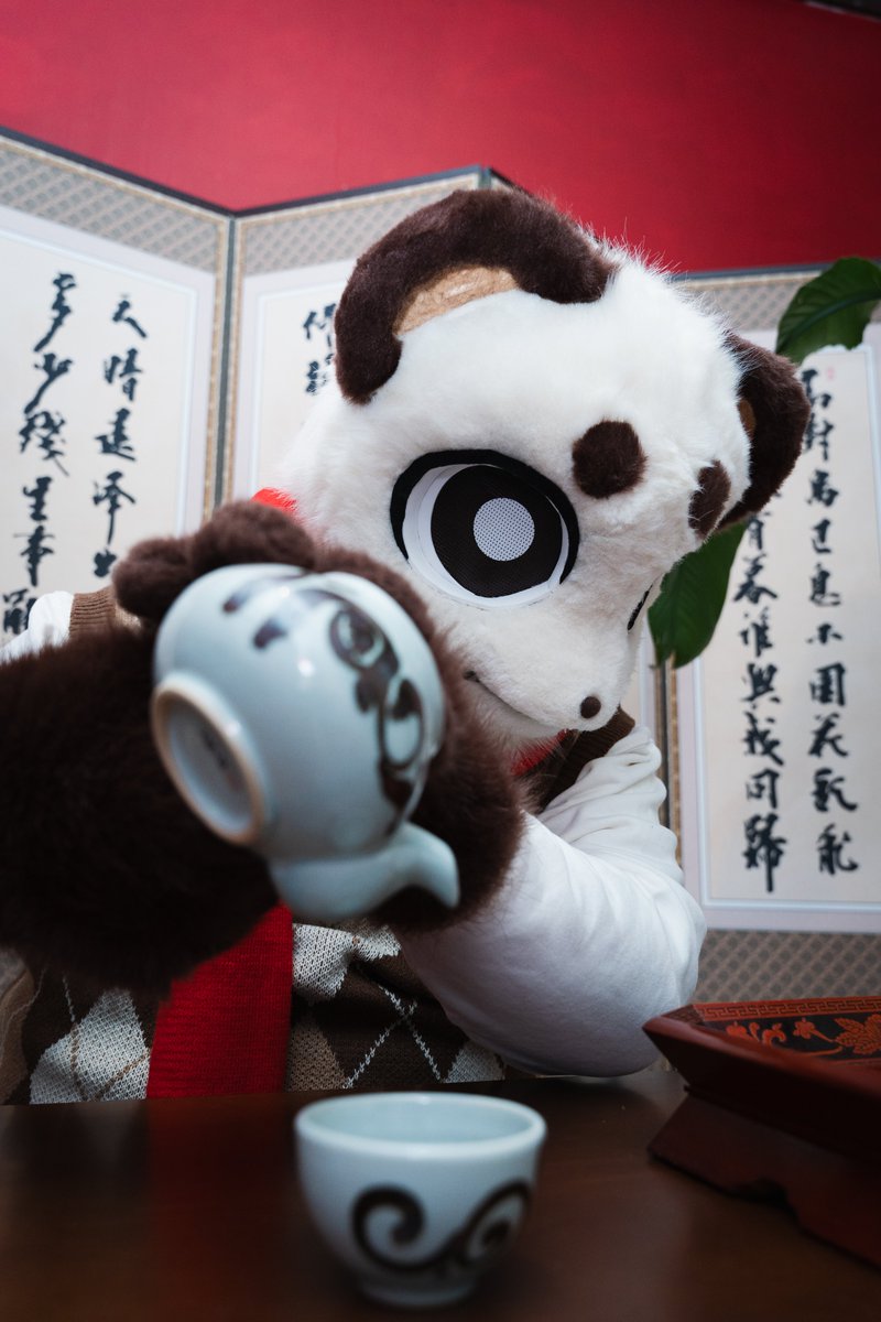 제가 한번 따라보겠습니다...🫖🍵
자 어서 드시지요!

#FursuitFriday #fursuit