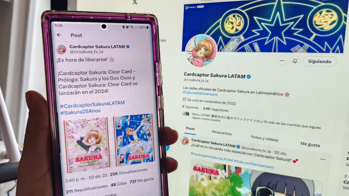Sofía Pichihua (@zophiap) on Twitter photo En entrevista con Otaku Press, <a href="/NaisuLATAM/">Naisu LATAM</a> revela que el anime de Cardcaptor Sakura Clear Card contará con el opening y ending doblado al español latino y nos prometen video remasterizado además de novedades muy pronto <a href="/ccsakura_tv_la/">Cardcaptor Sakura LATAM</a> 🧐🌸 otakupress.pe/2023/12/entrev… En entrevista con Otaku Press, <a href="/NaisuLATAM/">Naisu LATAM</a> revela que el anime de Cardcaptor Sakura Clear Card contará con el opening y ending doblado al español latino y nos prometen video remasterizado además de novedades muy pronto <a href="/ccsakura_tv_la/">Cardcaptor Sakura LATAM</a> 🧐🌸 otakupress.pe/2023/12/entrev…